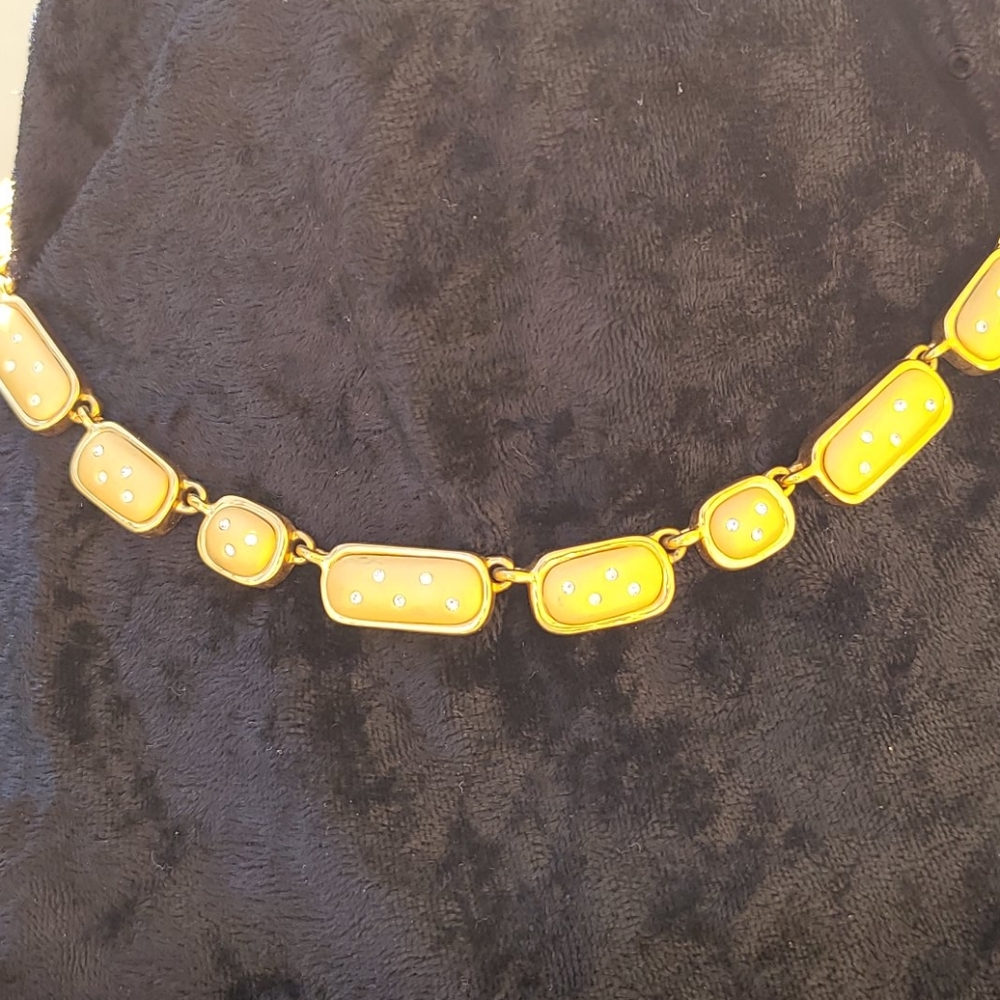 🌼 3/$50 Necklace Brushed Matte Gold w/ CZ